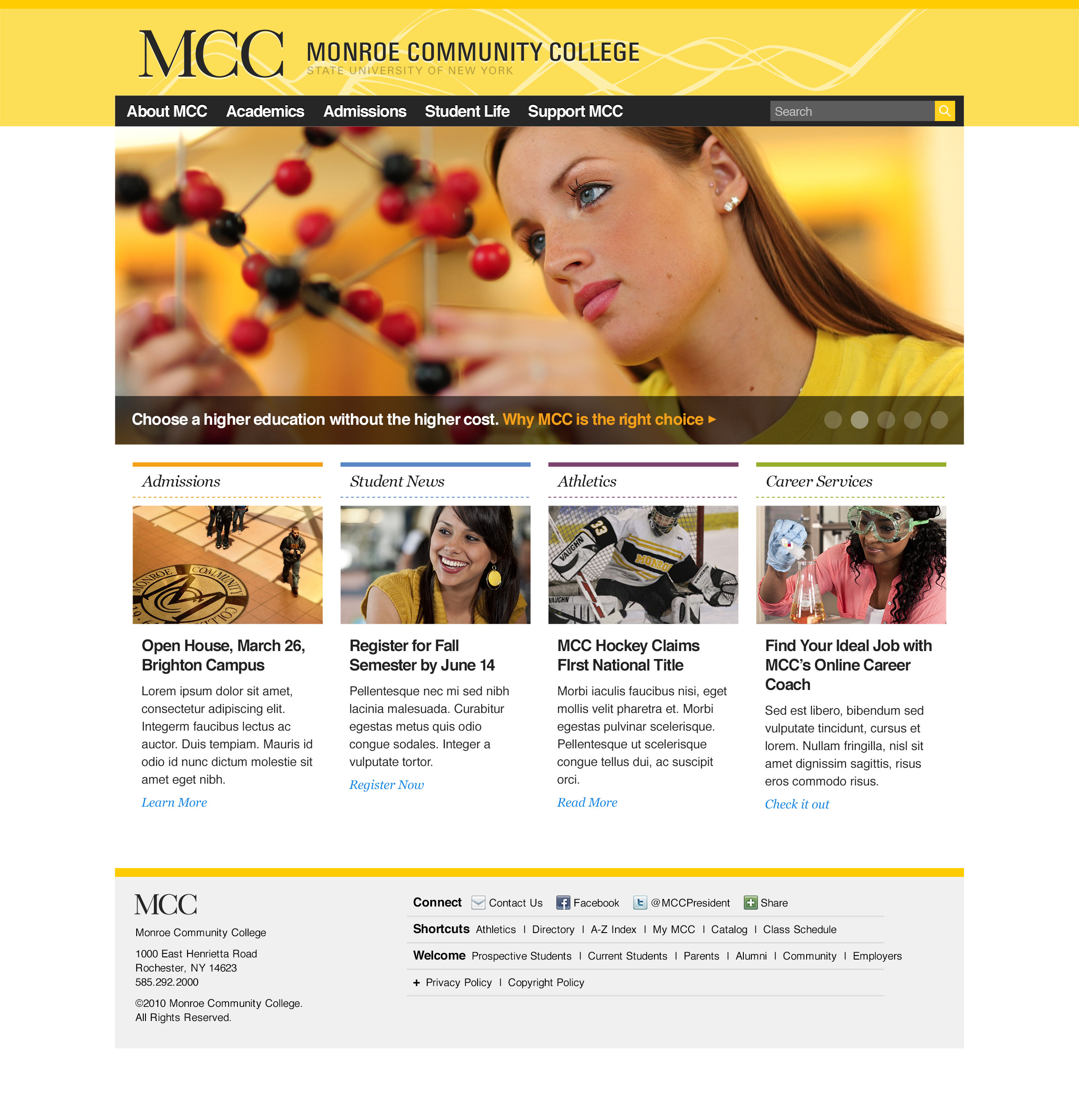 College Site UI Design