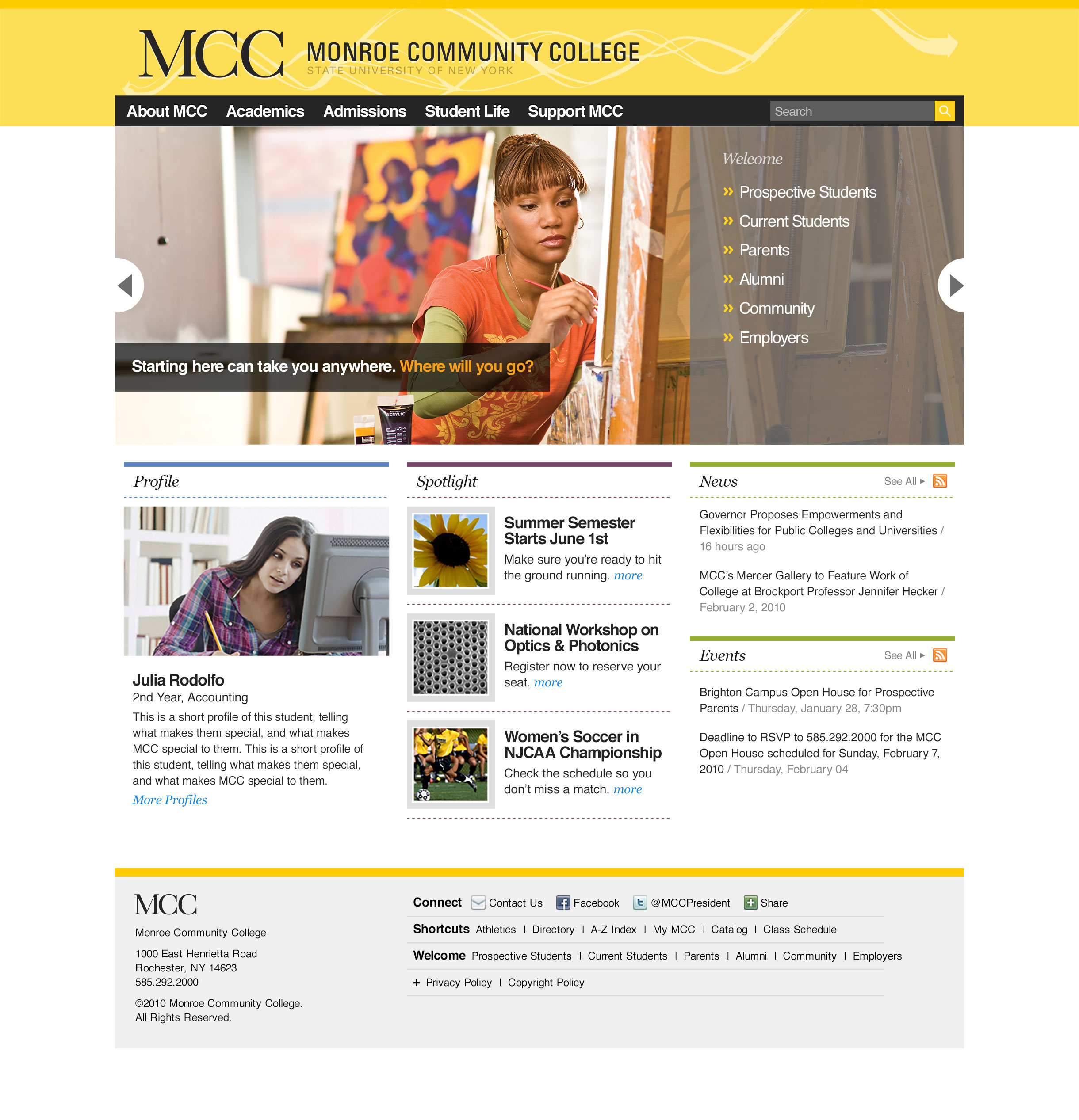 College Site UI Design