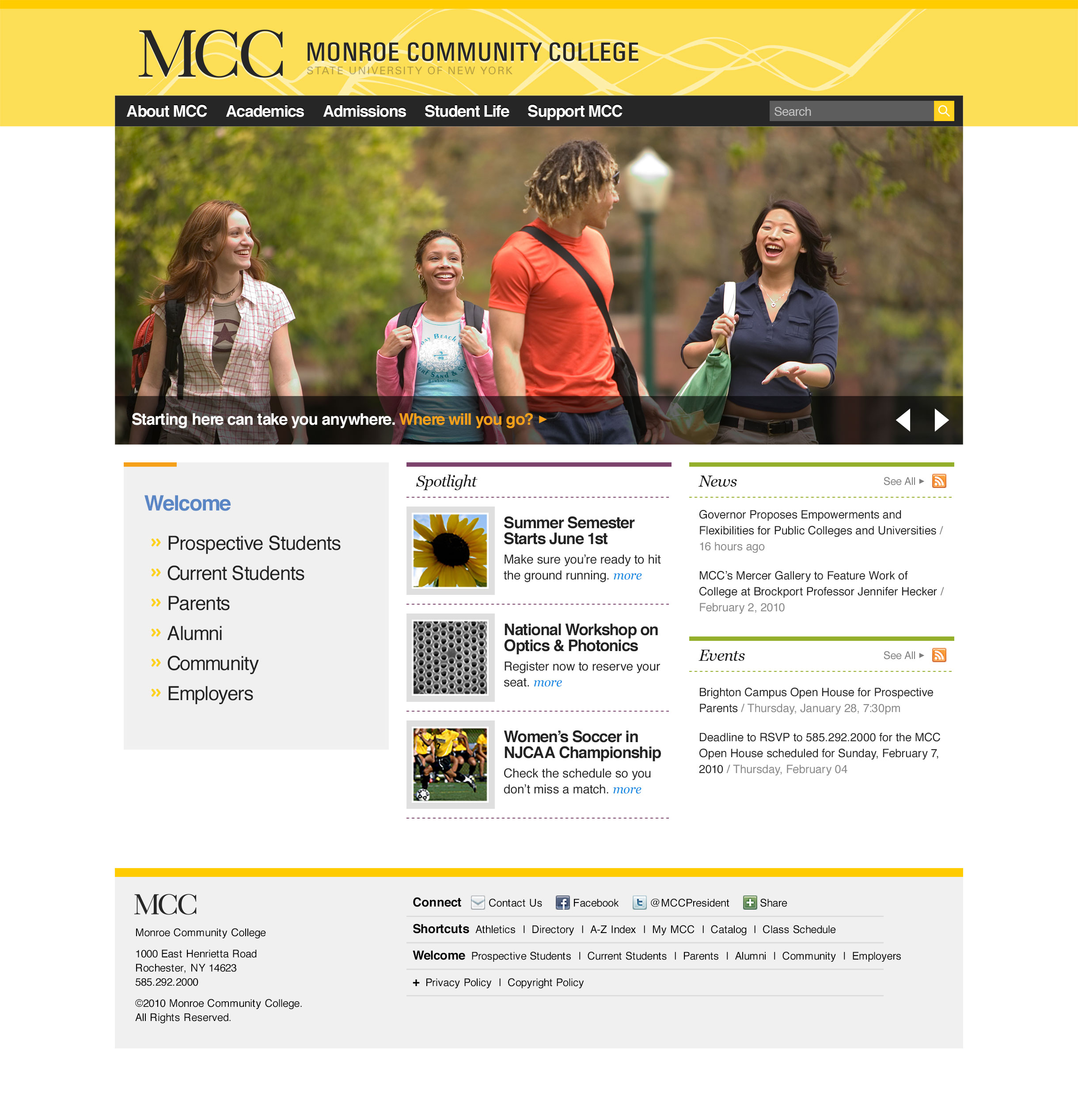 College Site UI Design